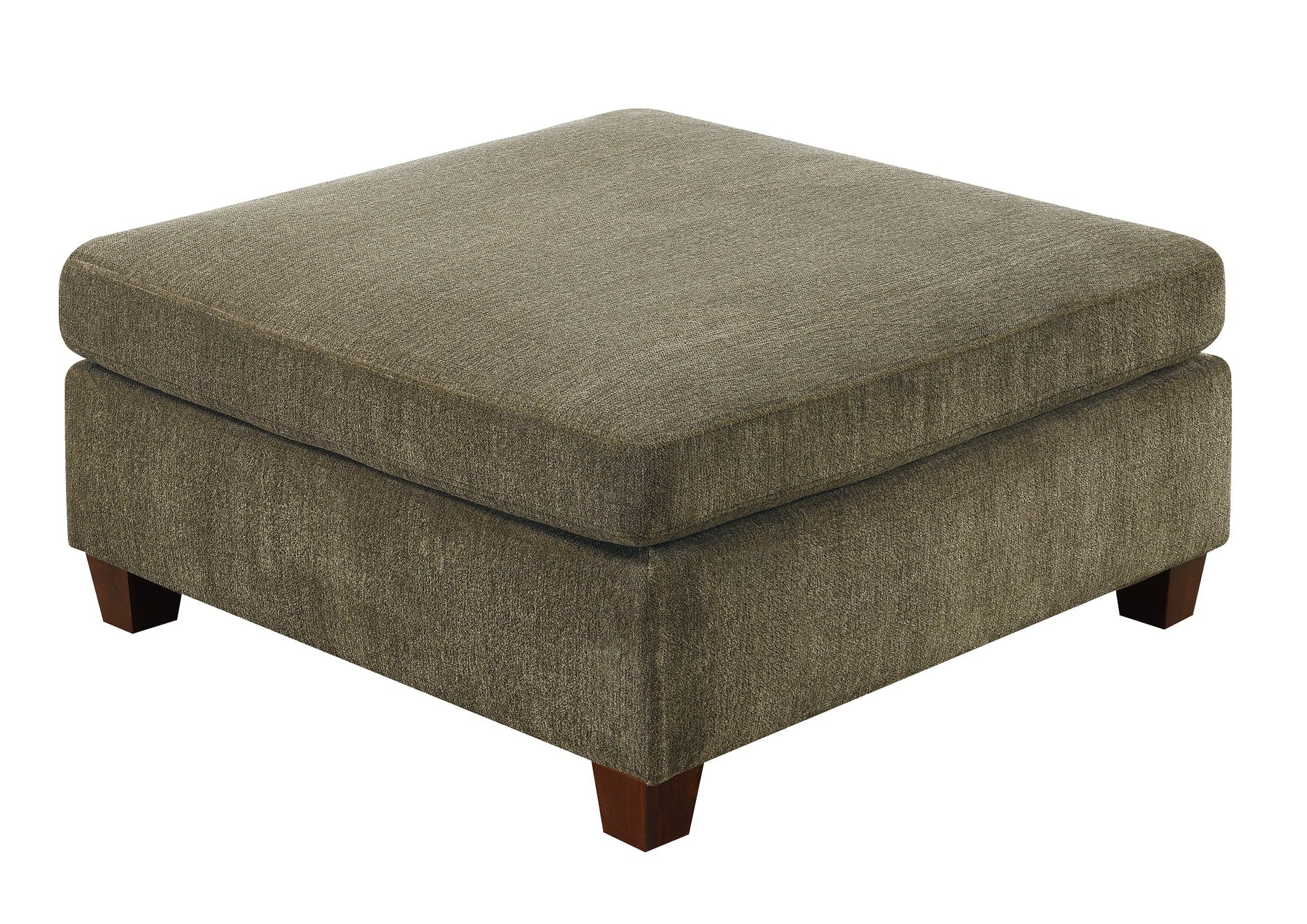 Modular 6pc Sectional Sofa Set Tan Chenille Fabric Wood Legs F793257