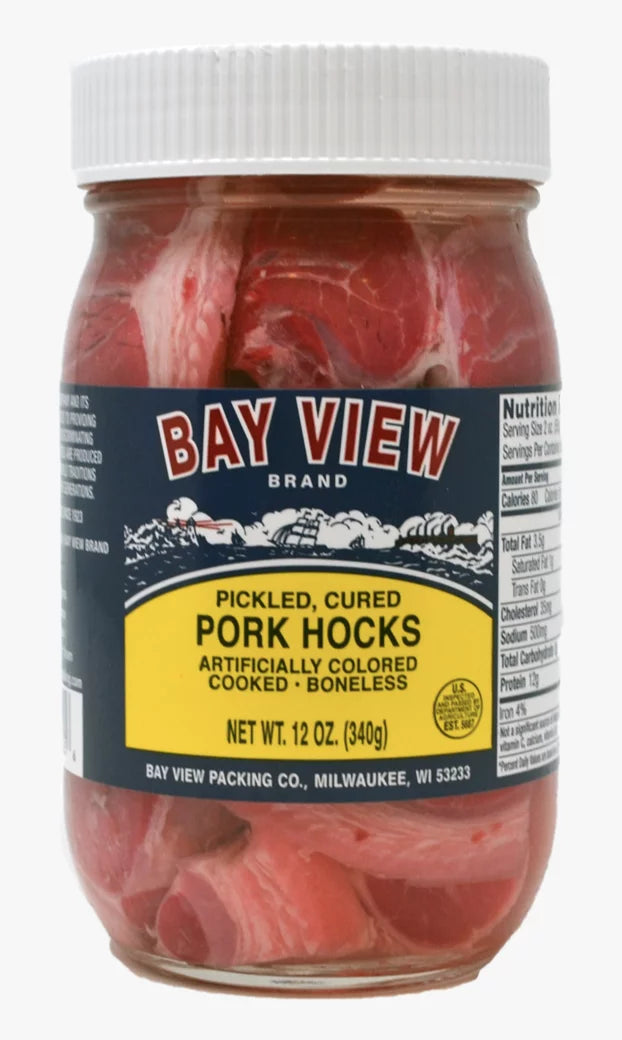 Bay View Brand Gourmet Pickled Pork Hocks Boneless Ham 12oz 2 Jars R500746