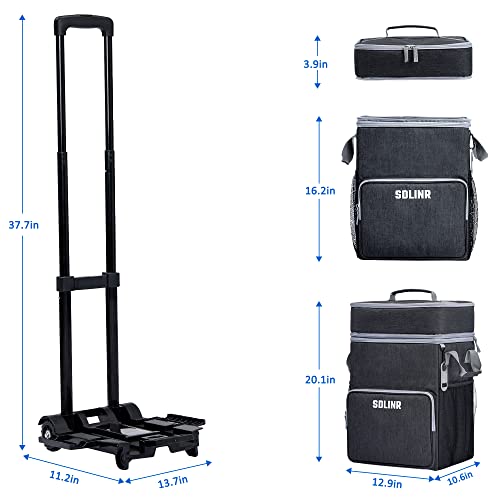 72-Can Rolling Cooler, Leakproof Insulated Bag with Wheels and Handle H114353