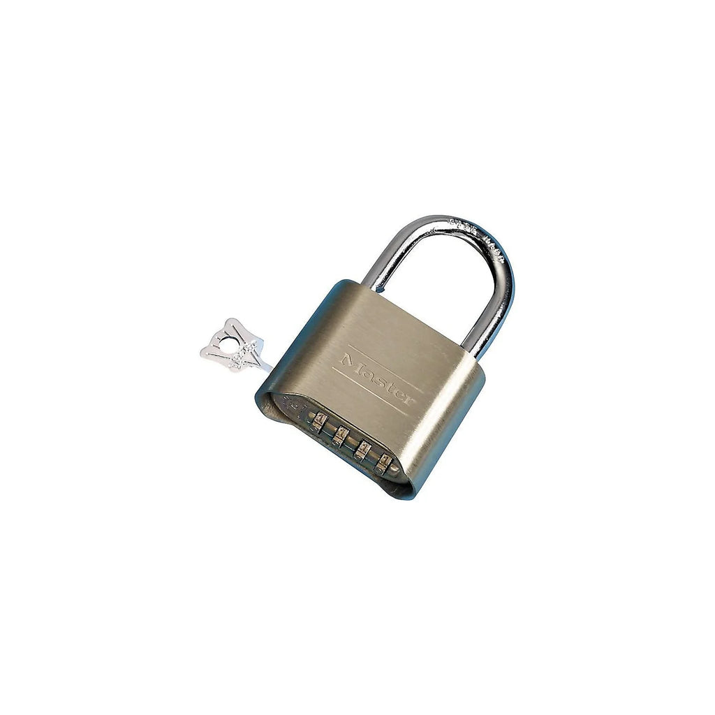 Master Lock Resettable Combination Padlock 2 in Wide Brass E448