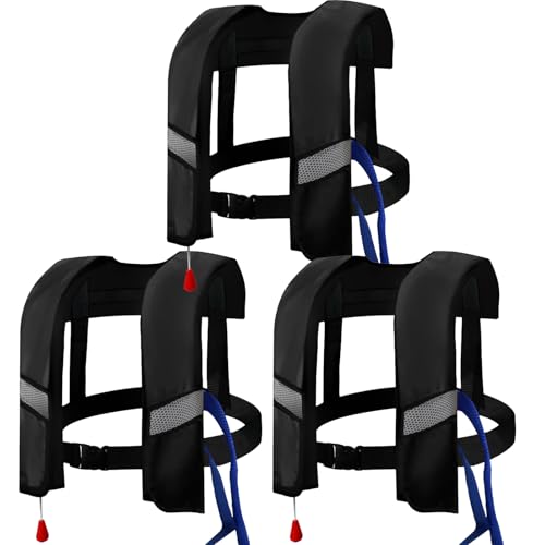 3-Pack 150N Automatic Inflatable Life Jacket with CO2 Inflation P511