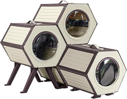 Outdoor Cat House Weatherproof Kitten Shelter with Escape Door L501039