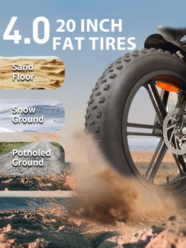 Electric Bike for Adults 1500W Peak 20" Fat Tire EBike G15512