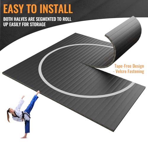 10' x 10' Flexi Roll Wrestling Mat 1.25" Thick BJJ Jiu Jitsu Mat Y4964