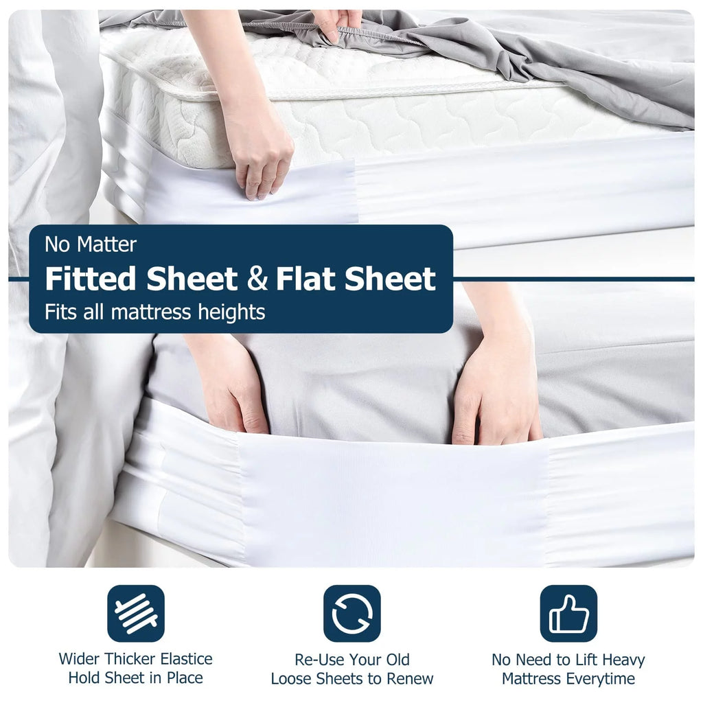 Sanmadrola Bed Sheet Holder, Mattress Corner Straps, Queen 60" x 80" K408730