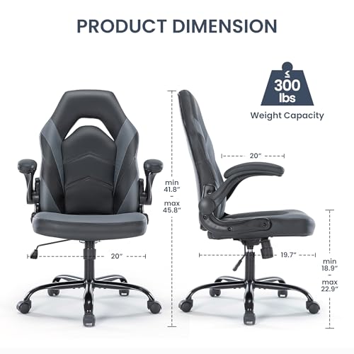 Gaming Chair with Footrest, Lumbar Support, Red/Black M9231