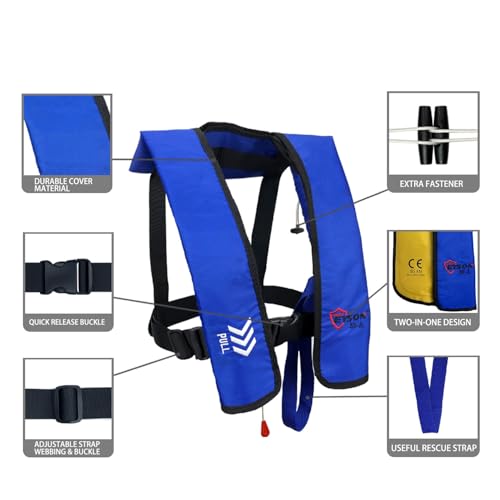 Eyson Inflatable Life Jacket Automatic Manual Blue G195974