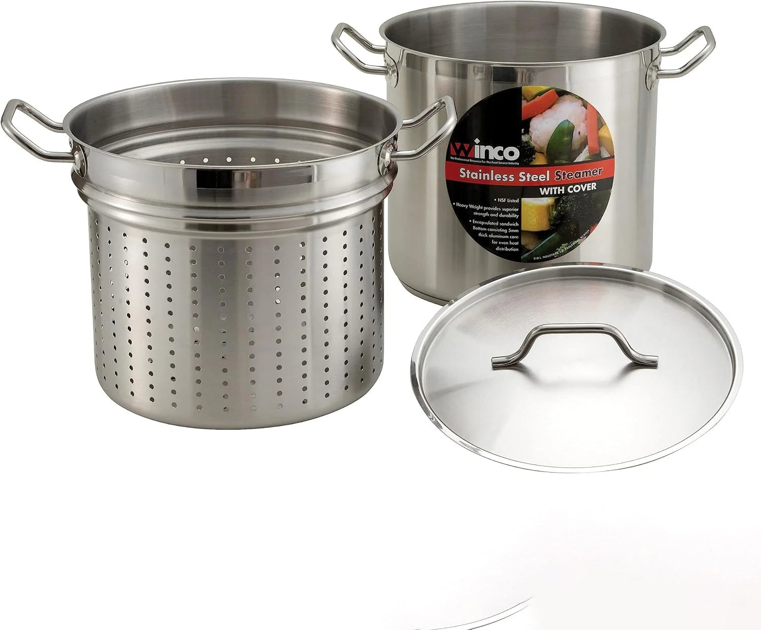 Stainless Steel 16 Quart Steamer Pasta Cooker with Cover A84392