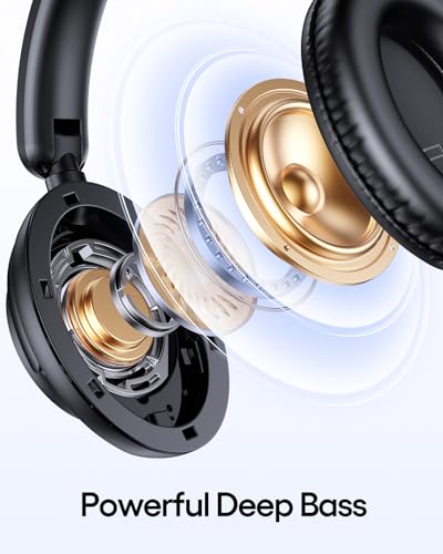 TAGRY Active Noise Cancelling Wireless Over Ear Headphones Black A977974