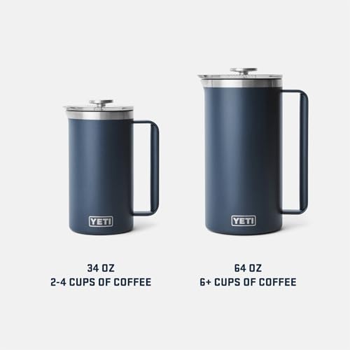 YETI Rambler French Press Coffee Maker with GroundsControl Filter C864