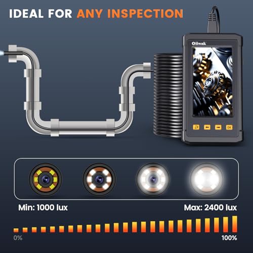 50FT Oiiwak Endoscope Camera with Light 1080P HD 4.3" IPS Screen U522