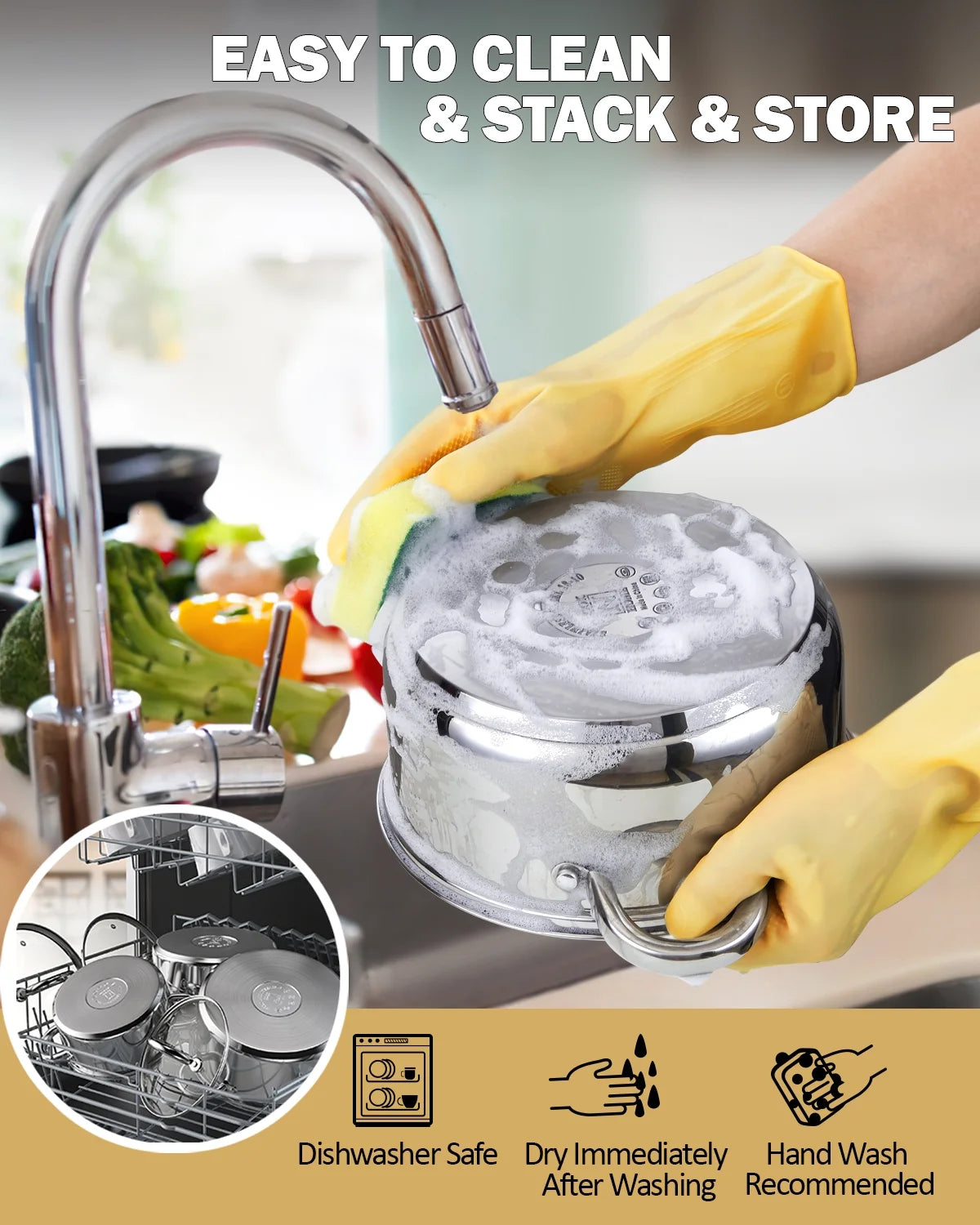 Cook N Home 12-Quart Stainless Steel Stockpot with Lid O212053