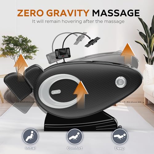 Full Body Massage Chair Recliner with Zero Gravity and Heating, Black F5616