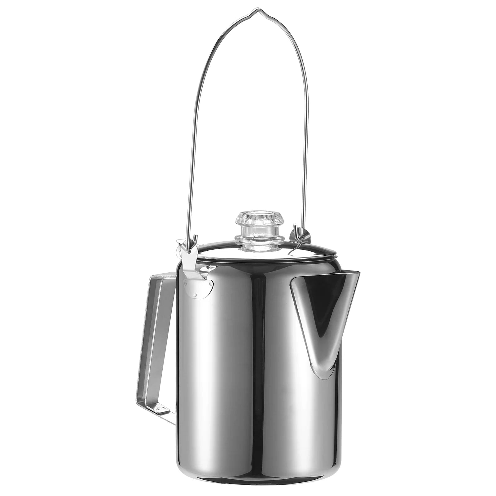 Tomfoto 1.2L Stainless Steel Percolator Coffee Pot for Camping A412780