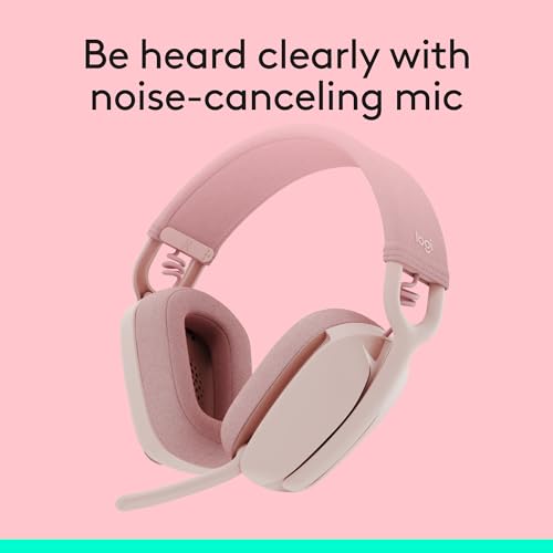 Logitech Zone Vibe 100 Wireless Over Ear Headset with Noise Canceling Microphone, Off White A852