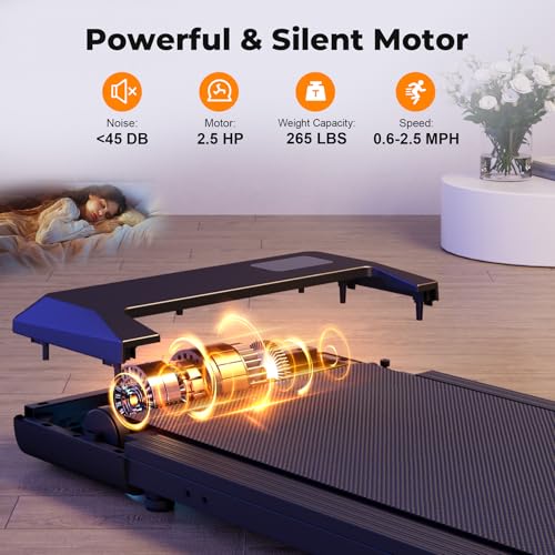 SupeRun Walking Pad, Under Desk Treadmill with Remote Control, 2.5 HP Y8357