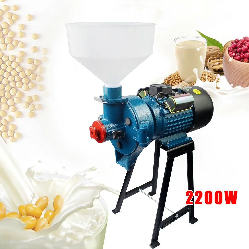 Commercial Electric Wet Grain Flour Grinder Rice Corn Wheat 2200W 110V E5528