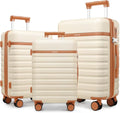 Luggage Sets 3 Piece, Carry On 20 Inch Hardside Suitcase with Spinner Wheels and TSA Lock J67858