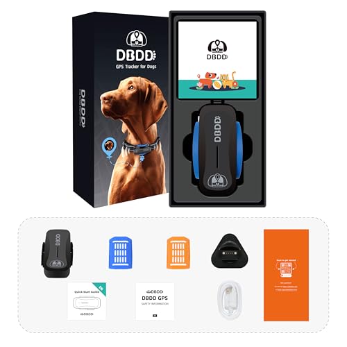Dog GPS Tracker Waterproof Real-Time Location for Dogs 40 lbs+ (White) X621