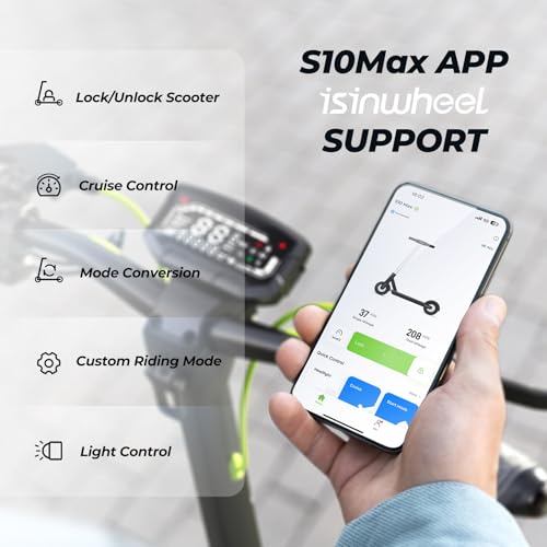 isinwheel Electric Scooter for Adults, 1000W Motor, 38 Miles Range, Folding U692374