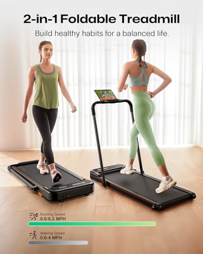 UREVO Strol 2E Smart 2-in-1 Folding Treadmill with Safety Handle E1534
