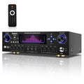 AV-735A 600W 5.1 Channel Home Theater Stereo Receiver,Wireless Home Audio Amplifier System,Digital Stereo Receiver/Amp System w/ 3 Mic in Echo/BT/USB/SD/RCA/LED/Opt/Coax for Home/Studio