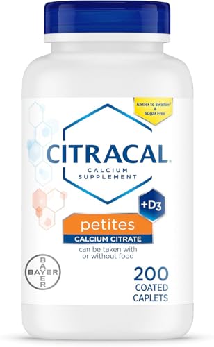 Citracals Petites Calcium Citrate + Vitamin D3, 200 Caplets, Pack of 3 Y997961