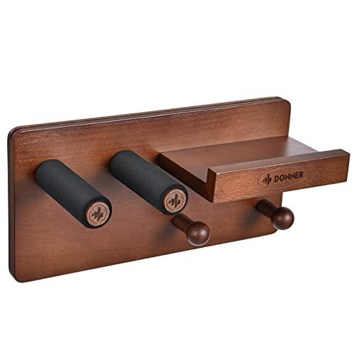 Donner Guitar Wall Mount Shelf with Pick Holder and 2 Hooks D648563