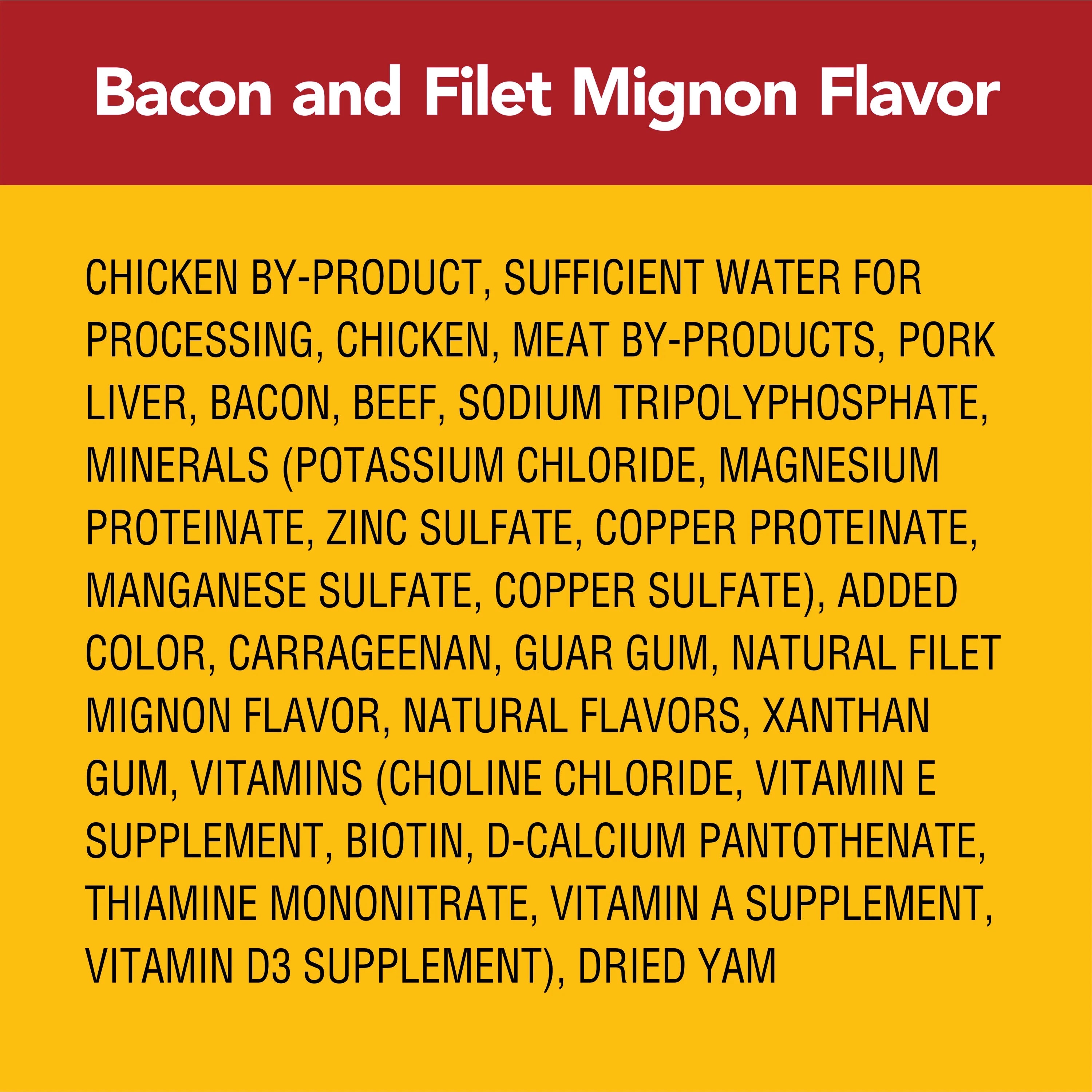 PEDIGREE CHOPPED GROUND DINNER Adult Soft Wet Dog Food, Bacon and Filet Mignon Flavor, 3.5 oz A8144