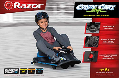 Razor Crazy Cart Shift 12V Electric Drifting Go Kart for Kids Ages 6+ S693584