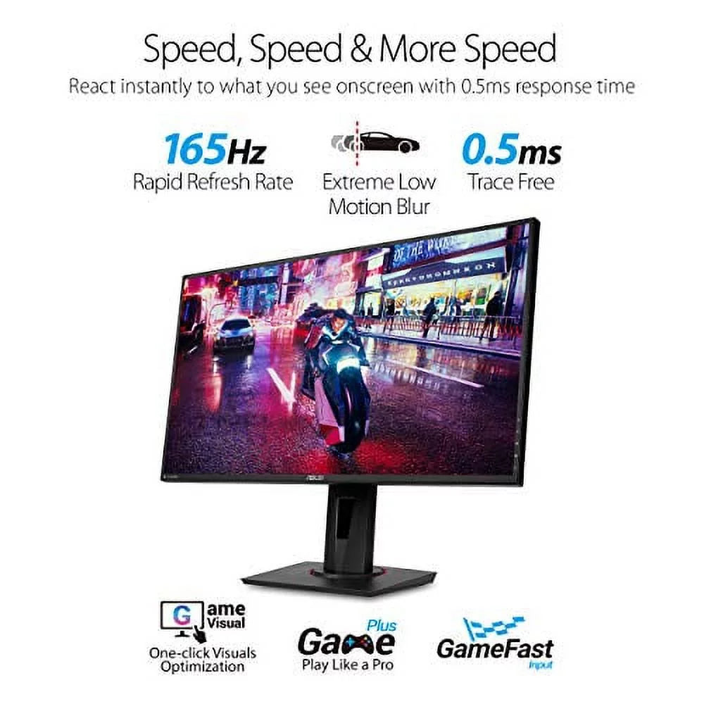 Asus VG278QR 27" Gaming Monitor, 1080P, 165Hz, G-SYNC Compatible K88374