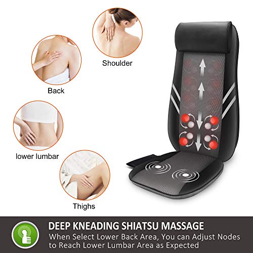 Snailax Shiatsu Massage Cushion with Heat for Home Office I743