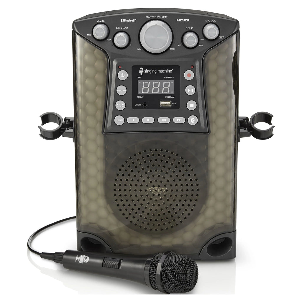 The Singing Machine SML633 Bluetooth Karaoke System with LED Lights, Black A216280
