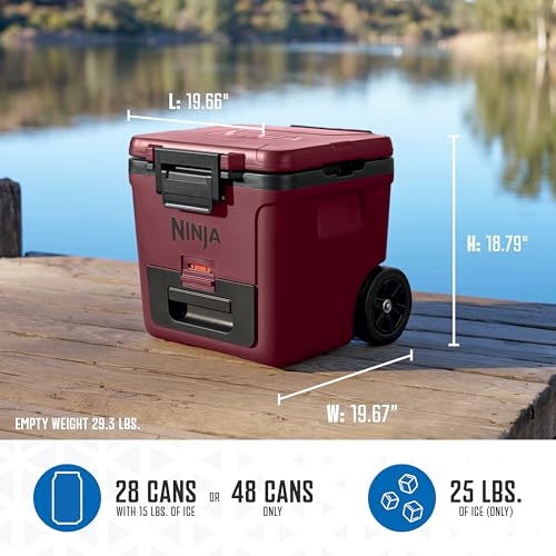 Ninja FrostVault 45QT Cooler with Wheels, Lakeshore Blue M1144