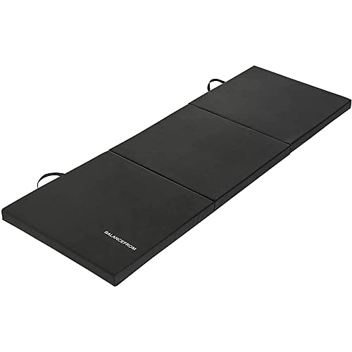 BalanceFrom Folding Gymnastics Mat, Thick Yoga & Workout Pad, Blue S867369