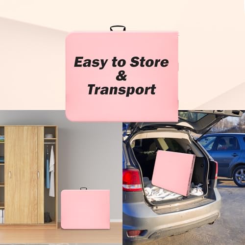 Portable Plastic Folding Table 4ft Heavy Duty Indoor Outdoor Y145657