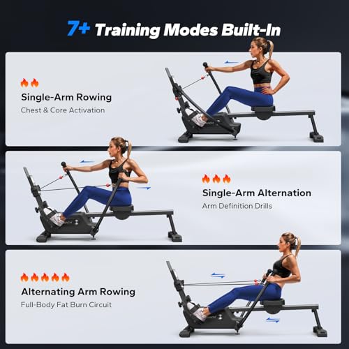 MERACH Magnetic Rowing Machine for Home, Ultra-Quiet with App G92205