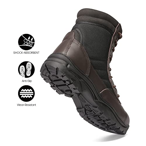 NORTIV 8 Men's Steel Toe Work Boots Slip Resistant V746852