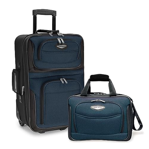 Travel Select Amsterdam 4-Piece Softside Expandable Luggage Set, Gray V976