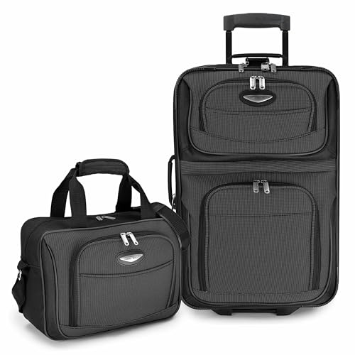 Travel Select Amsterdam 4-Piece Softside Expandable Luggage Set, Gray V976