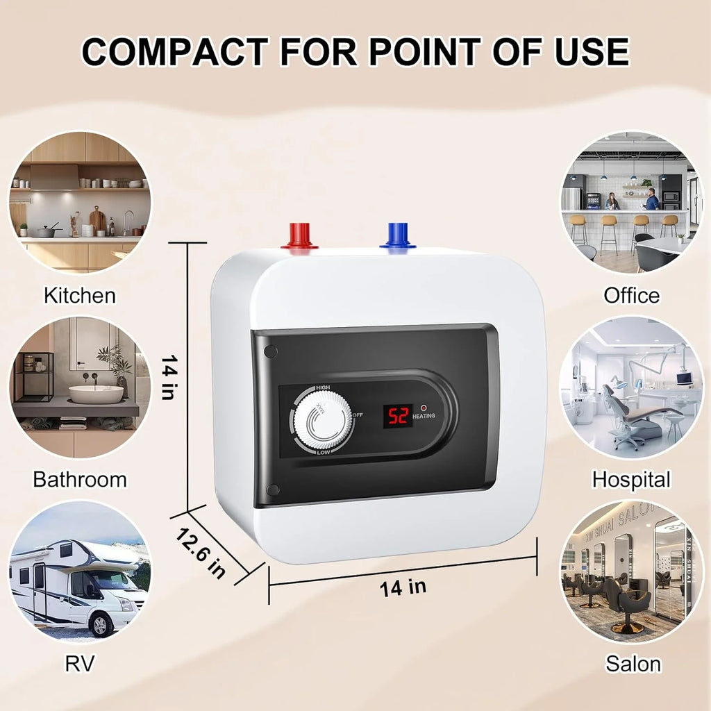JIAH Electric Mini-Tank Water Heater 4 Gallon, 110V 1.5KW, UL Listed R462369