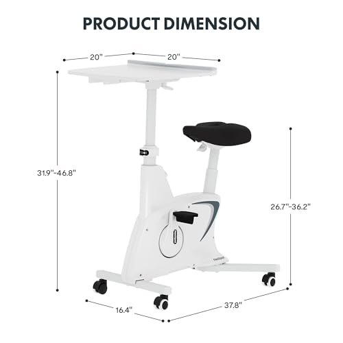 FLEXISPOT V9 3-in-1 Exercise Bike, Under Desk Bike, Indoor Cycling, 350LBS Capacity, White X192
