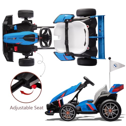 BMW Licensed 36V Electric Drift Go Kart for Kids, 7.5 MPH, Black W284