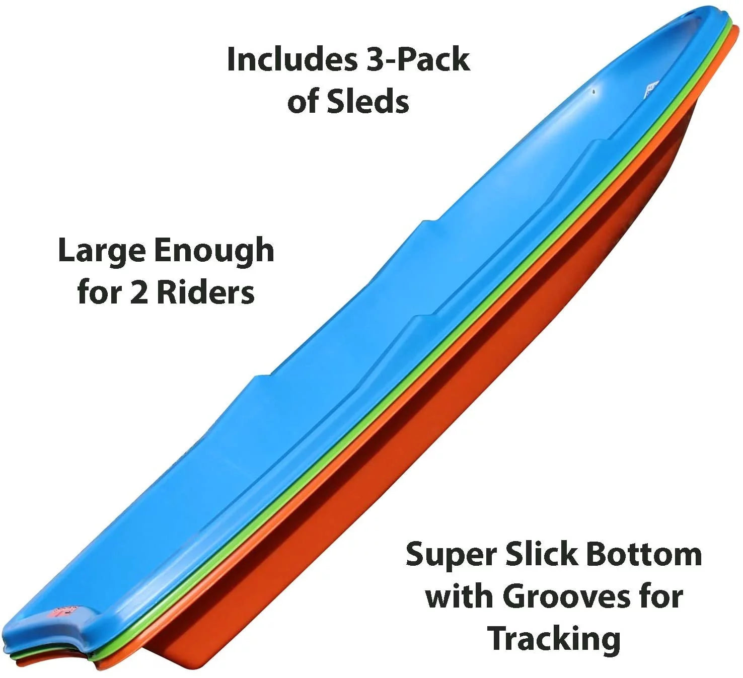 Flexible Flyer 3-Pack Snow Sleds - Blue, Green, Orange F58999