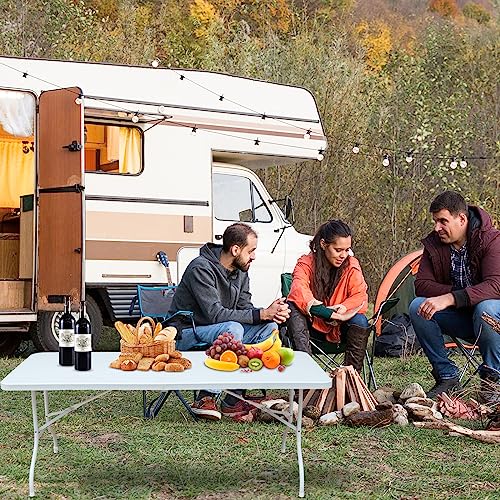 Portable Plastic Folding Table 4ft Heavy Duty Indoor Outdoor Y145657