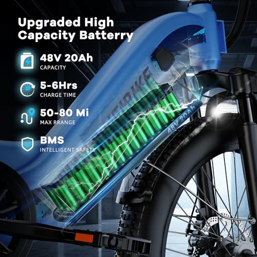 1500W Electric Bike for Adults, 48V 20AH Removable Battery Step-Thru, 24" Fat Tire Y988340