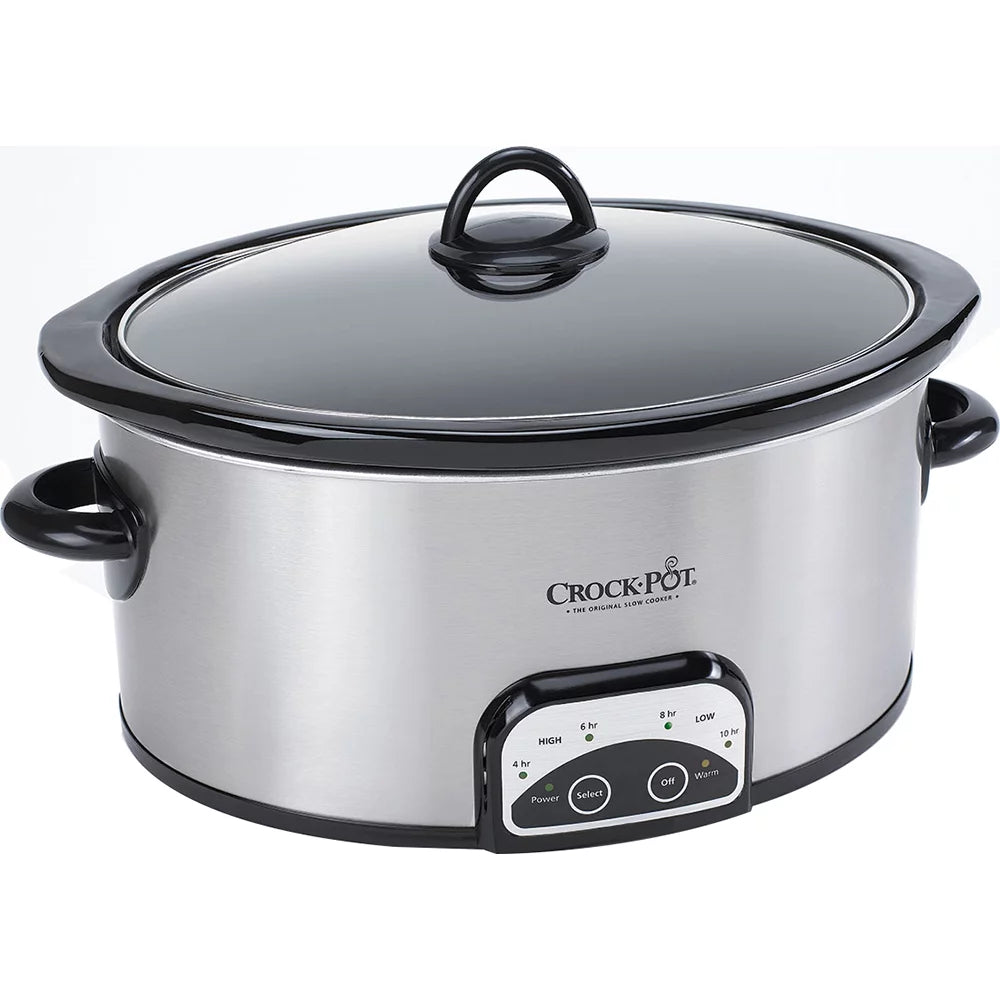 Crock-Pot Smart Pot 6 Quart Slow Cooker, Brushed Stainless Steel V9717
