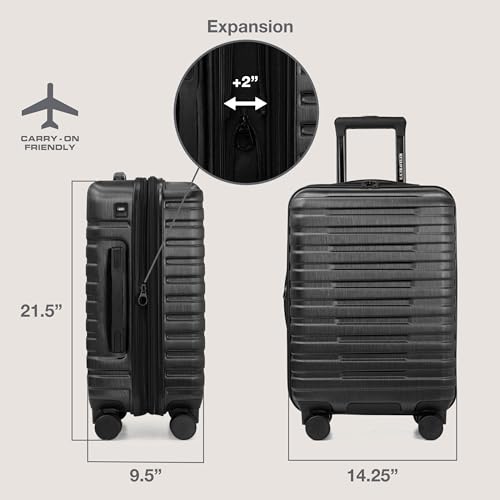 U.S. Traveler Boren Polycarbonate Hardside Carry-on Suitcase with 8 Spinner Wheels, Teal, 22-Inch S2578