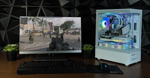 ViprTech Stryker 4.0 Liquid-Cooled Gaming PC, AMD Ryzen 7, RTX 4060, 32GB RAM, 1TB SSD, White N414