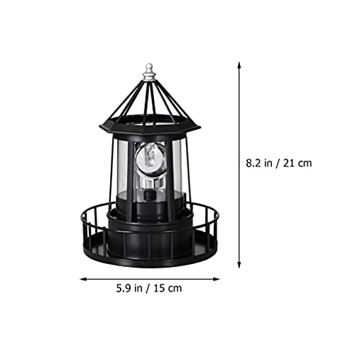Lighthouse Decor Solar Powered Revolving LED Garden Lamp B294
